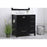 Elegant Irene 32" Single Bathroom Vanity, Black/Backsplash
