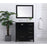 Elegant Irene 32" Single Bathroom Vanity, Black/Backsplash