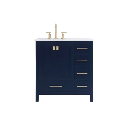 Elegant Kitchen/Bath Irene 32" Single Bathroom Vanity, Blue - VF18832BL