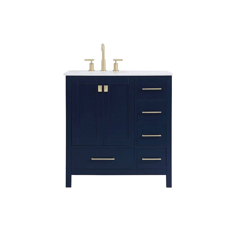 Elegant Kitchen/Bath Irene 32" Single Bathroom Vanity, Blue - VF18832BL