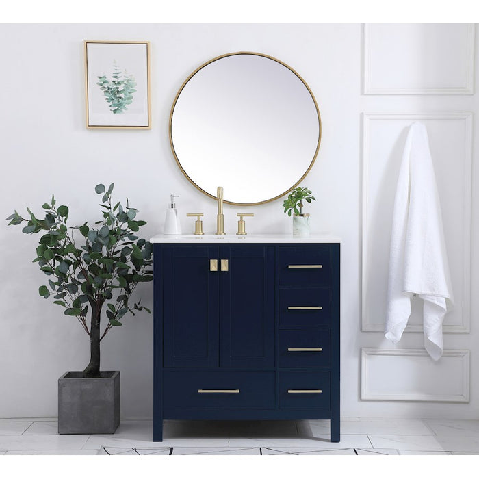 Elegant Kitchen/Bath Irene 32" Single Bathroom Vanity, Blue