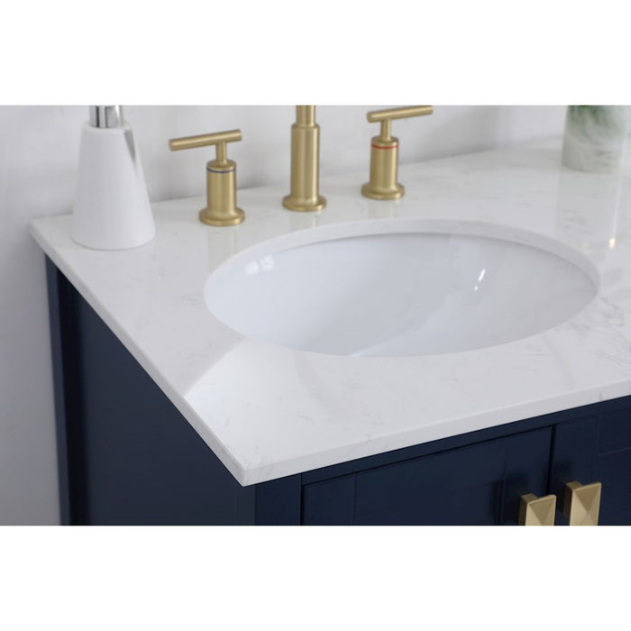Elegant Kitchen/Bath Irene 32" Single Bathroom Vanity, Blue