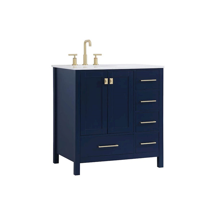 Elegant Kitchen/Bath Irene 32" Single Bathroom Vanity, Blue