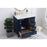 Elegant Irene 32" Single Bathroom Vanity, Blue/Backsplash