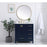 Elegant Irene 32" Single Bathroom Vanity, Blue/Backsplash