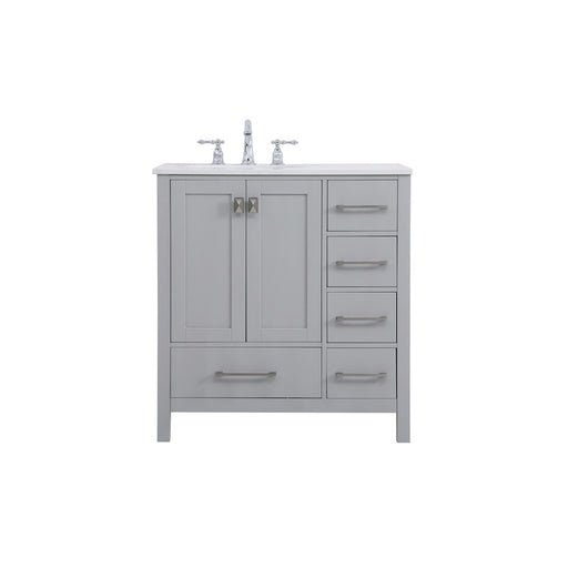 Elegant Kitchen/Bath Irene 32" Single Bathroom Vanity, Gray - VF18832GR
