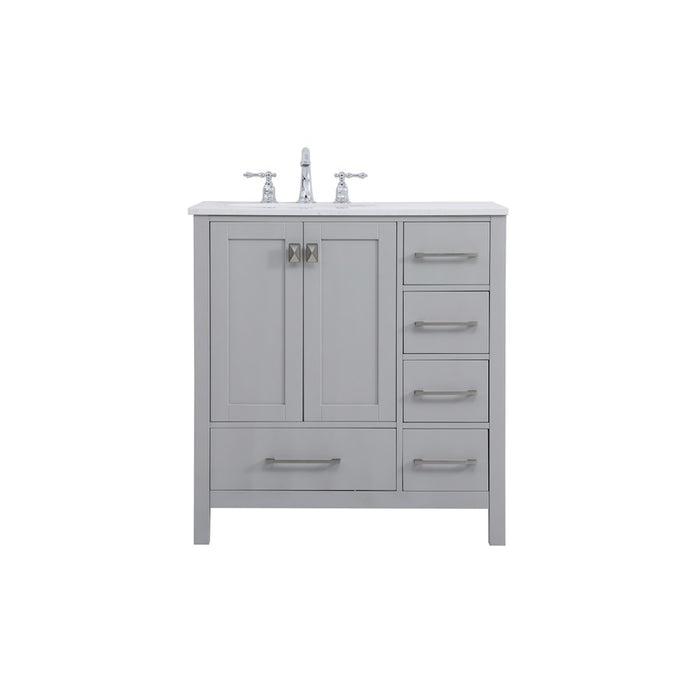 Elegant Kitchen/Bath Irene 32" Single Bathroom Vanity, Gray - VF18832GR