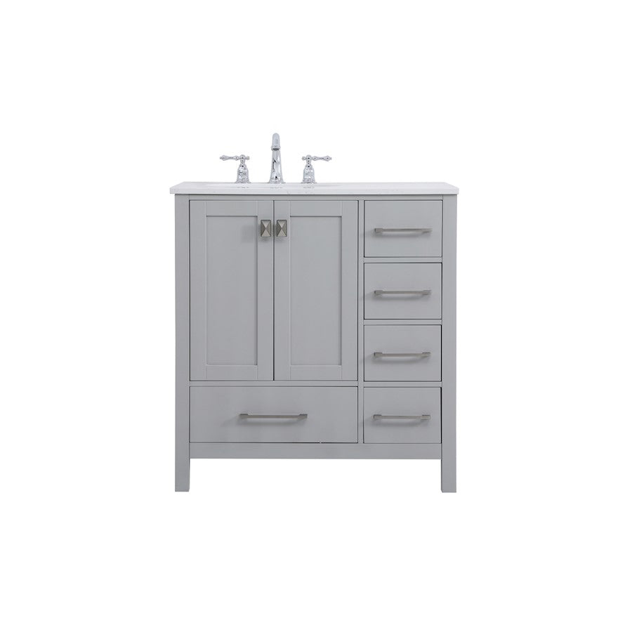 Elegant Kitchen/Bath Irene 32" Single Bathroom Vanity, Gray - VF18832GR