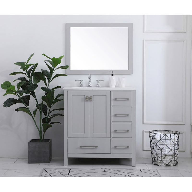 Elegant Kitchen/Bath Irene 32" Single Bathroom Vanity, Gray