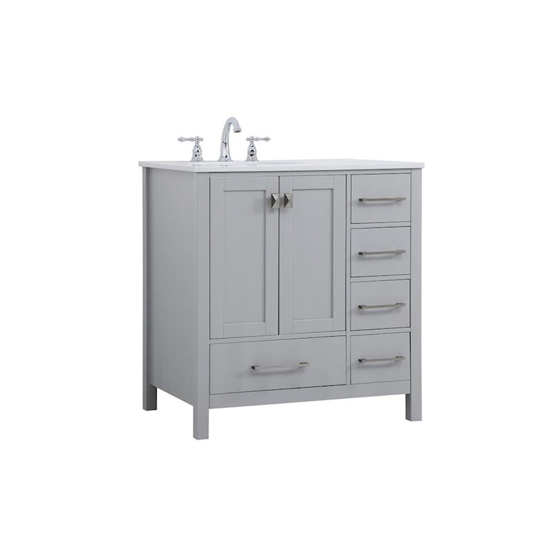 Elegant Kitchen/Bath Irene 32" Single Bathroom Vanity, Gray