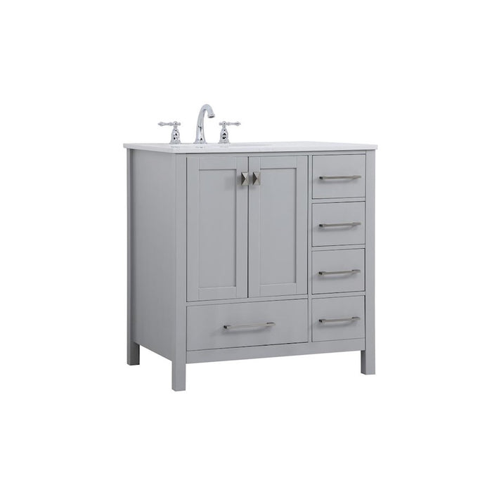 Elegant Kitchen/Bath Irene 32" Single Bathroom Vanity, Gray
