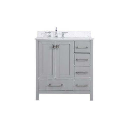 Elegant Irene 32" Single Bathroom Vanity, Gray/Backsplash - VF18832GR-BS