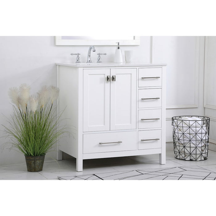 Elegant Kitchen/Bath Irene 32" Single Bathroom Vanity, White