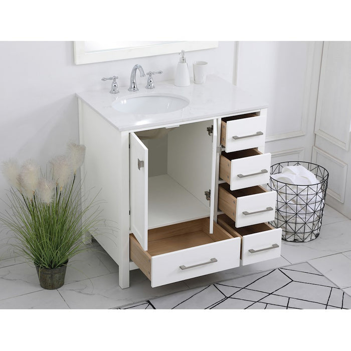 Elegant Kitchen/Bath Irene 32" Single Bathroom Vanity, White