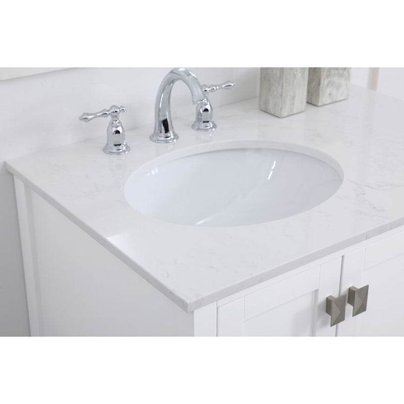 Elegant Kitchen/Bath Irene 32" Single Bathroom Vanity, White