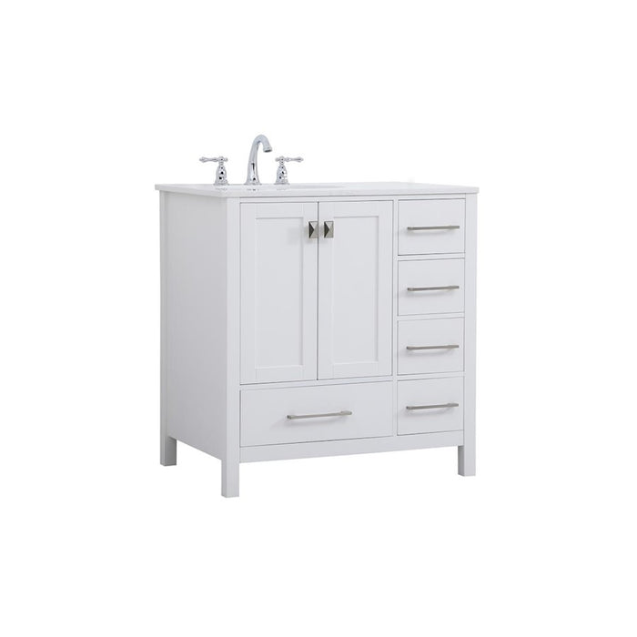 Elegant Kitchen/Bath Irene 32" Single Bathroom Vanity, White