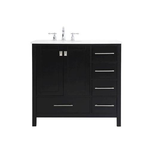 Elegant Kitchen/Bath Irene 36" Single Bathroom Vanity, Black - VF18836BK