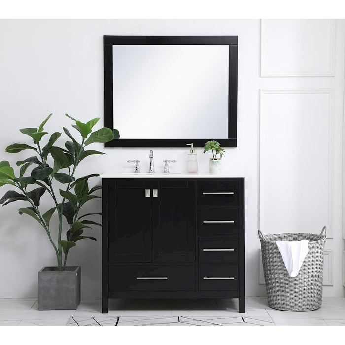 Elegant Kitchen/Bath Irene 36" Single Bathroom Vanity, Black
