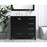 Elegant Irene 36" Single Bathroom Vanity, Black/Backsplash