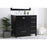 Elegant Irene 36" Single Bathroom Vanity, Black/Backsplash