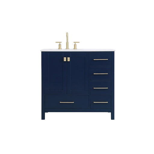 Elegant Kitchen/Bath Irene 36" Single Bathroom Vanity, Blue - VF18836BL