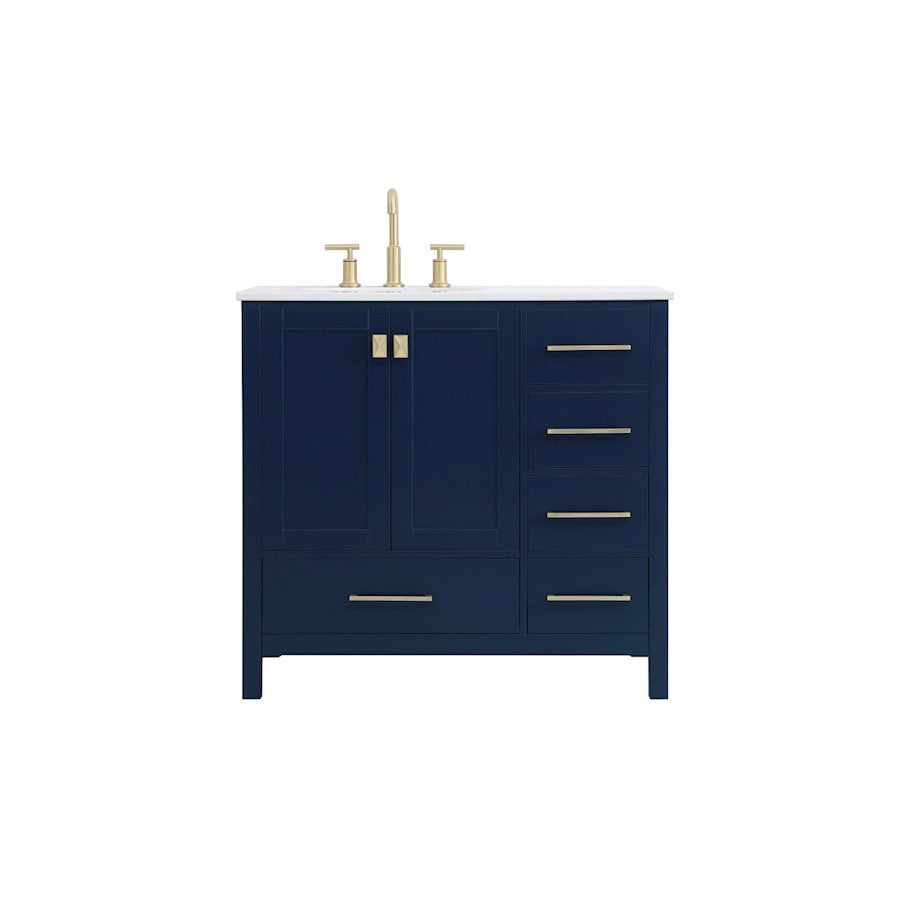 Elegant Kitchen/Bath Irene 36" Single Bathroom Vanity, Blue - VF18836BL