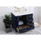 Elegant Irene 36" Single Bathroom Vanity, Blue/Backsplash