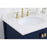 Elegant Irene 36" Single Bathroom Vanity, Blue/Backsplash