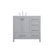 Elegant Kitchen/Bath Irene 36" Single Bathroom Vanity, Gray - VF18836GR