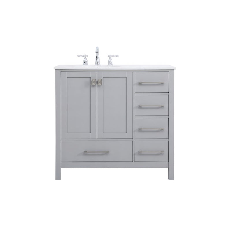 Elegant Kitchen/Bath Irene 36" Single Bathroom Vanity, Gray - VF18836GR