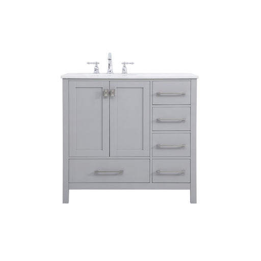 Elegant Kitchen/Bath Irene 36" Single Bathroom Vanity, Gray - VF18836GR