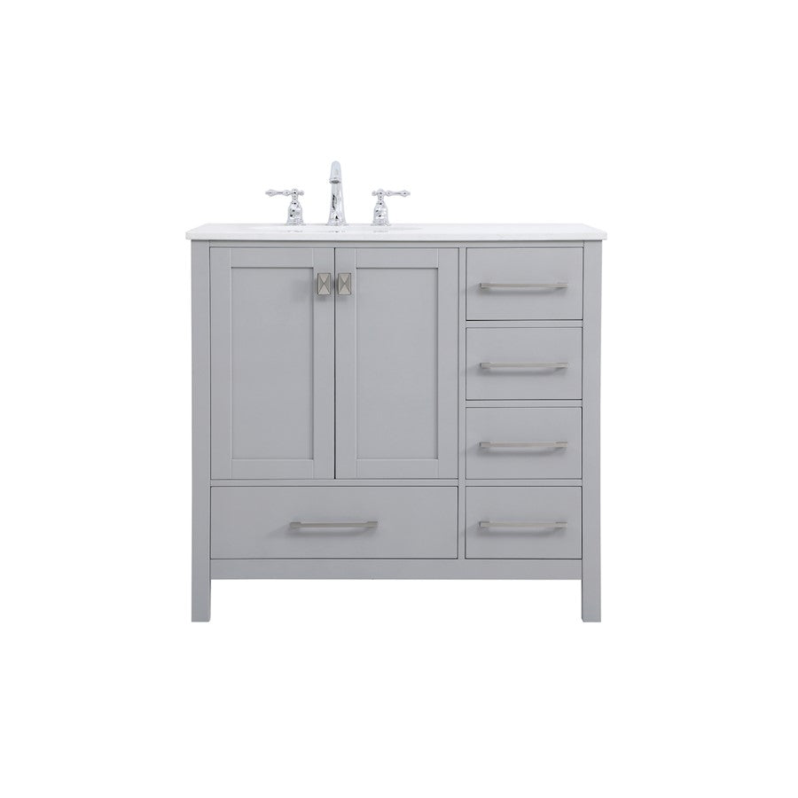 Elegant Kitchen/Bath Irene 36" Single Bathroom Vanity, Gray - VF18836GR