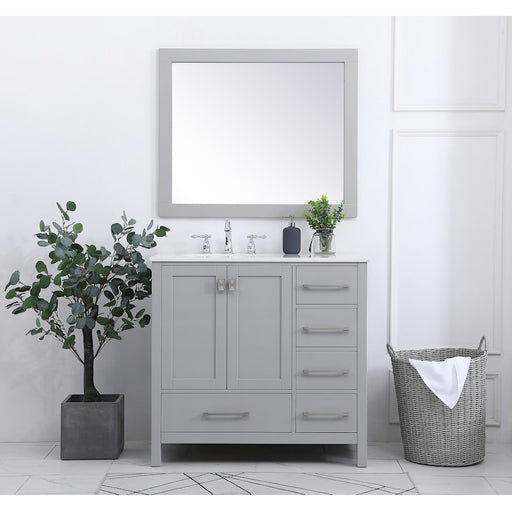 Elegant Kitchen/Bath Irene 36" Single Bathroom Vanity, Gray