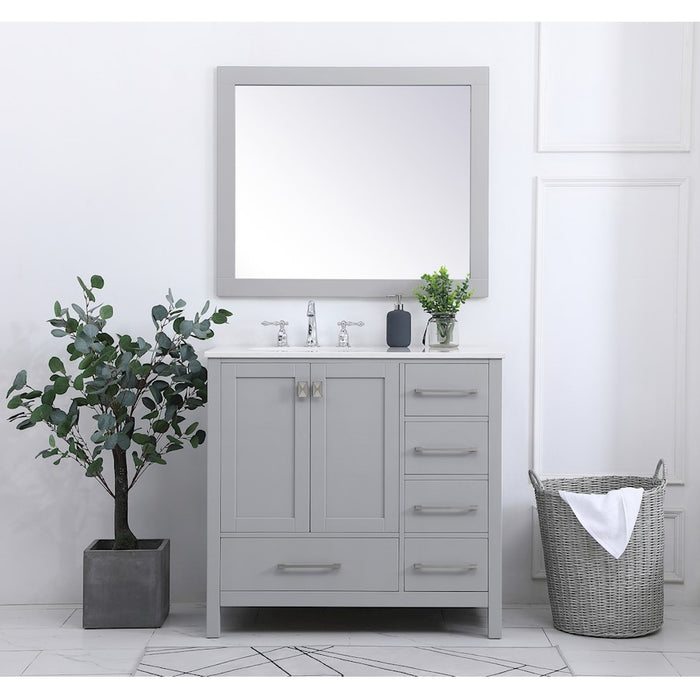 Elegant Kitchen/Bath Irene 36" Single Bathroom Vanity, Gray