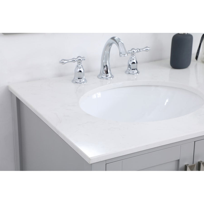 Elegant Kitchen/Bath Irene 36" Single Bathroom Vanity, Gray