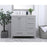 Elegant Irene 36" Single Bathroom Vanity, Gray/Backsplash