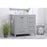 Elegant Irene 36" Single Bathroom Vanity, Gray/Backsplash