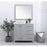 Elegant Irene 36" Single Bathroom Vanity, Gray/Backsplash