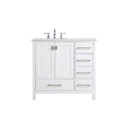 Elegant Kitchen/Bath Irene 36" Single Bathroom Vanity, White - VF18836WH