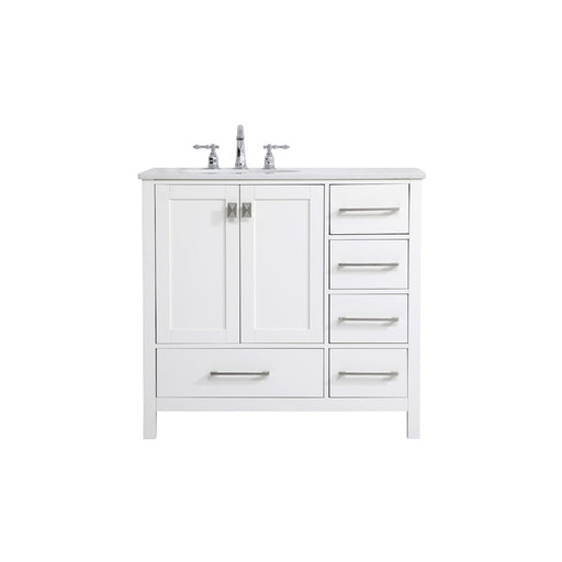 Elegant Kitchen/Bath Irene 36" Single Bathroom Vanity, White - VF18836WH