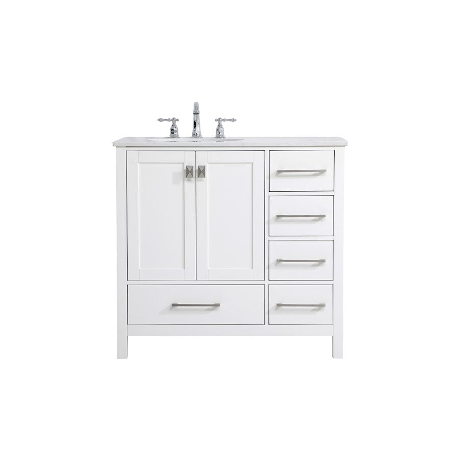 Elegant Kitchen/Bath Irene 36" Single Bathroom Vanity, White - VF18836WH
