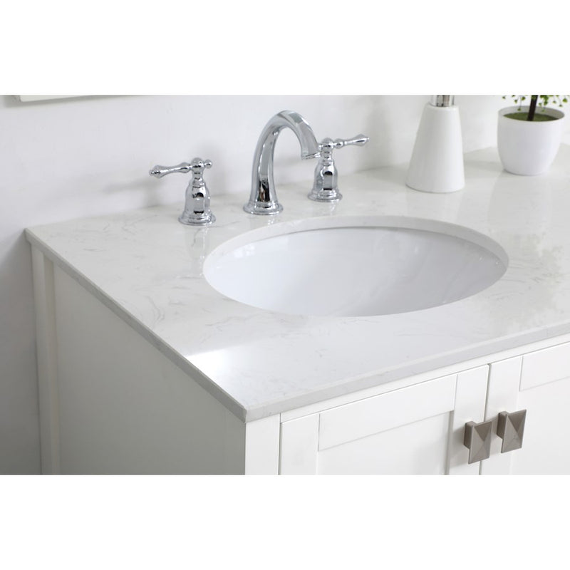 Elegant Kitchen/Bath Irene 36" Single Bathroom Vanity, White