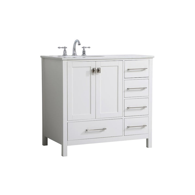 Elegant Kitchen/Bath Irene 36" Single Bathroom Vanity, White