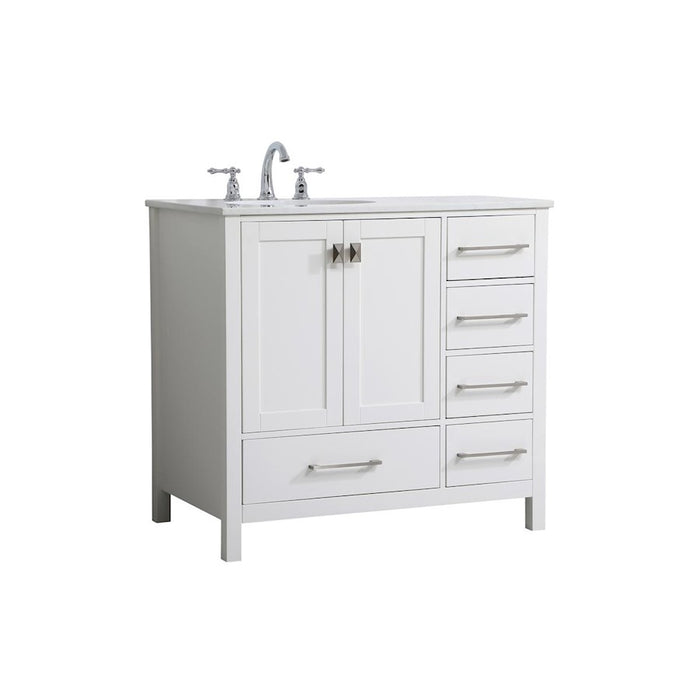 Elegant Kitchen/Bath Irene 36" Single Bathroom Vanity, White