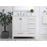 Elegant Irene 36" Single Bathroom Vanity, White/Backsplash