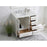 Elegant Irene 36" Single Bathroom Vanity, White/Backsplash