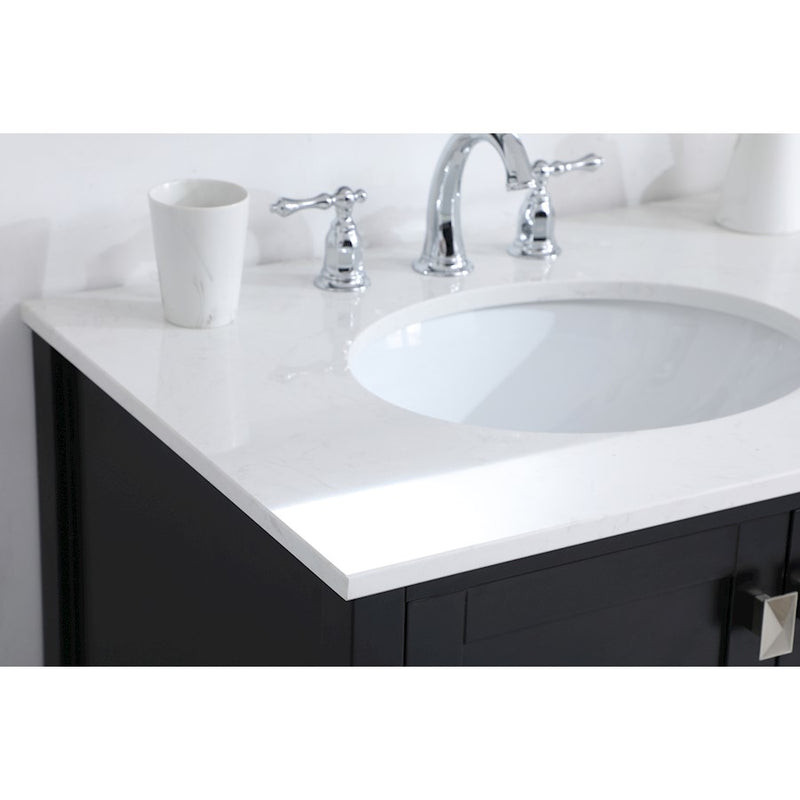 Elegant Kitchen/Bath Irene 42" Single Bathroom Vanity, Black