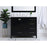 Elegant Irene 42" Single Bathroom Vanity, Black/Backsplash