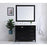 Elegant Irene 42" Single Bathroom Vanity, Black/Backsplash