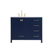 Elegant Kitchen/Bath Irene 42" Single Bathroom Vanity, Blue - VF18842BL